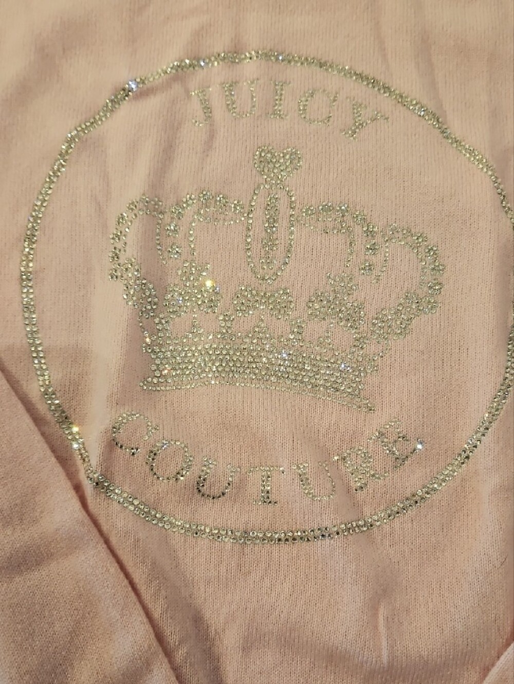 Juicy Couture Light Pink Swarovski Cashmere Sweater - Picture 4 of 6